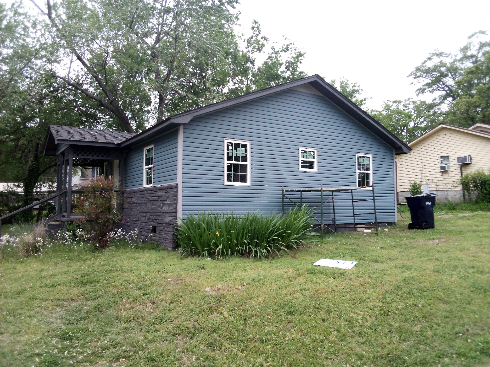 A beautiful blue house